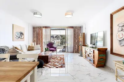 Zona de estar de Puerto de Mogan - Luxe Apartment with roof terrace and sea view