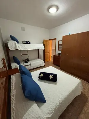 Cama o camas de una habitación en Chalet Rutas de Valsequillo