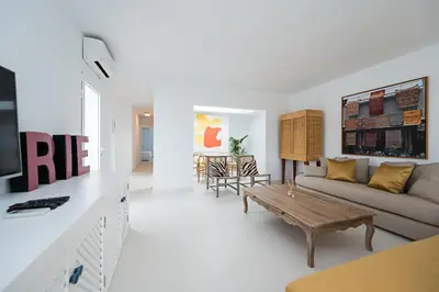Una televisión o centro de entretenimiento en Villas Pasito Blanco