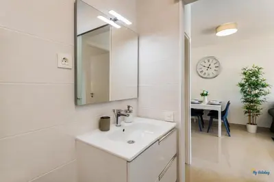 Un baño de Blue Beach