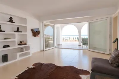 Zona de estar de Terrazas del Mar Villa on the beach Sea Terrace Wifi free Golf Ecological house