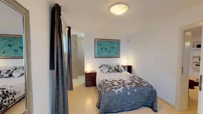 Cama o camas de una habitación en Terrazas del Mar Villa on the beach Sea Terrace Wifi free Golf Ecological house