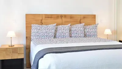 Cama o camas de una habitación en Casa La Vista - Bungalow with fantastic sea views