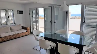 Zona de estar de Casa La Vista - Bungalow with fantastic sea views