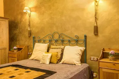 Cama o camas de una habitación en Casa Finca Doñana