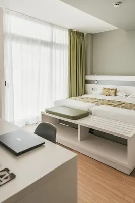 Cama o camas de una habitación en Hotel Aloe Canteras