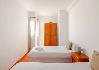 Cama o camas de una habitación en Playa Azul: Amplio y luminoso con vistas al mar