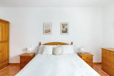 Cama o camas de una habitación en Brisa Marina: amplio y luminoso con vistas al mar