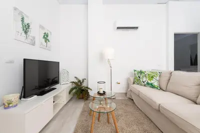 Una televisión o centro de entretenimiento en La Rama puerto de las Nieves Vivienda Vacacional