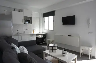 Una televisión o centro de entretenimiento en Apartamento Conpe