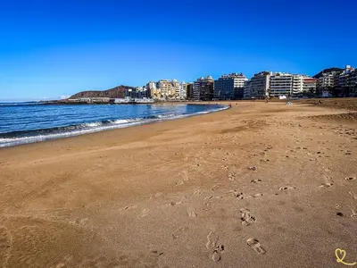 Plano de Las Canteras Beach 2BR 2BA Familiar 5pax