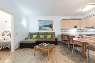 Plano de Las Canteras Beach 2BR 2BA Familiar 5pax