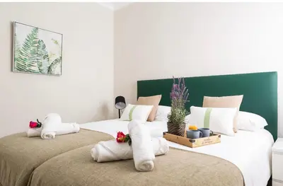 Cama o camas de una habitación en Amarre Palm