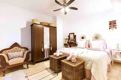 Cama o camas de una habitación en Encanto Vegueta