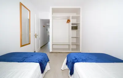 Cama o camas de una habitación en Apartamentos Monte Verde