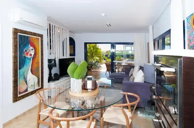Zona de estar de Meloneras Suites