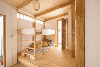 Cama o camas de una habitación en Casa Calma Yoga Hostel