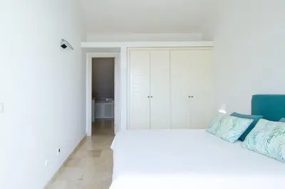 Cama o camas de una habitación en Chalet adosado en Pasito BM9