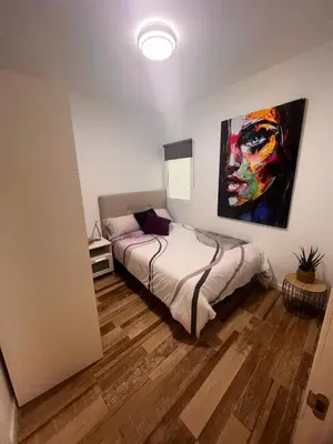 Cama o camas de una habitación en Spacious Apartment in Las Palmas 80 m² with Air Conditioning