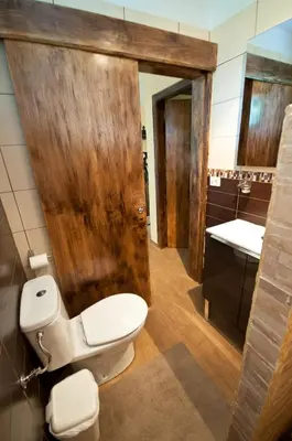Un baño de Bungalows Playa Flor, Campo Internacional, Maspalomas.