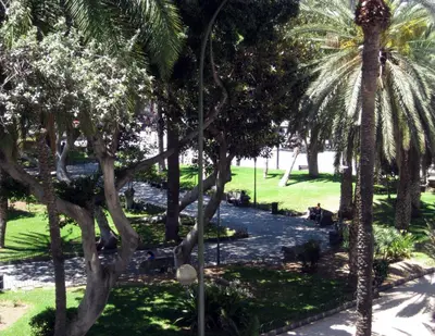 Jardín al aire libre en Apartamentos Hotel Parque