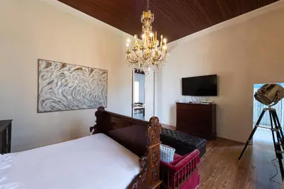 Una televisión o centro de entretenimiento en Villa Hacienda del Batán