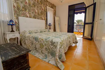 Cama o camas de una habitación en Sea View Meloneras Terrace Duplex +Wifi +Barbecue