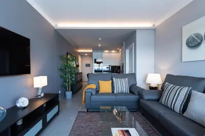 Zona de estar de Teresita Mogamar Beachfront