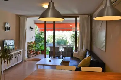 Zona de estar de Apartment 100 meters from Puerto Rico Beach