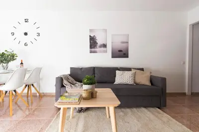 Zona de estar de Acogedor Apartamento Gara 54 Arguineguin