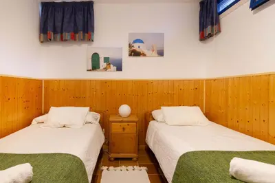 Cama o camas de una habitación en Chalet adosado en Pasito BM13