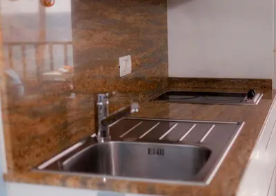 Una cocina o zona de cocina en Beach Apartment 3