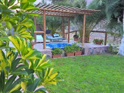 Jardín al aire libre en Charming House in San Bartolomé de Tirajana with Jacuzzi