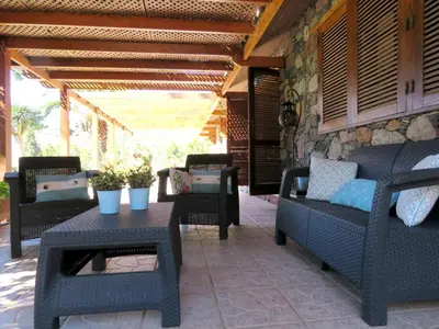 Zona de estar de Cozy villa in San Bartolomé, 130 m², pool
