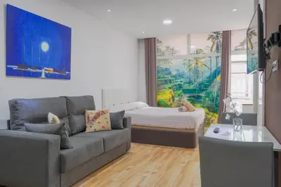 Cama o camas de una habitación en VV 401 Vista Mar con Balcón