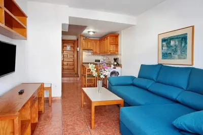 Una televisión o centro de entretenimiento en Montecarlo Apartamento10