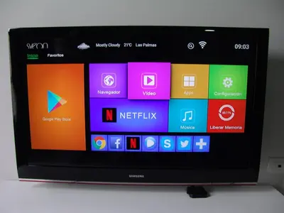 Una televisión o centro de entretenimiento en TABLERO 302, MAGNIFICO Apto 6 pax cerca PLAYA INGLES