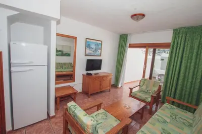 Una televisión o centro de entretenimiento en Montecarlo Apartamento30