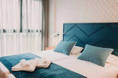 Cama o camas de una habitación en Beach Hotel Alfredo