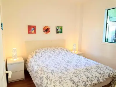 Cama o camas de una habitación en Apartamento Jumilla Vista Mar 22
