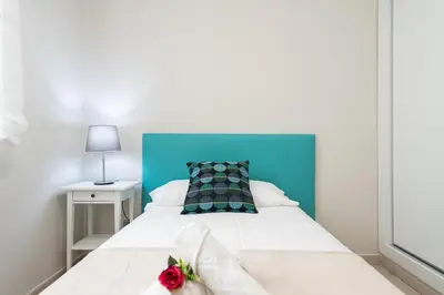 Cama o camas de una habitación en Amarre Fuente