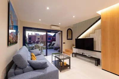 Zona de estar de Sunset House in Meloneras by CanaryScape