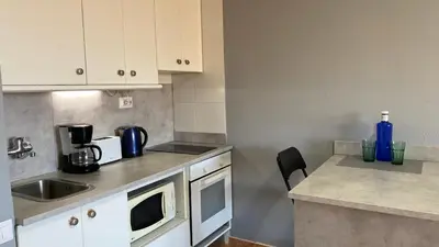 Una cocina o zona de cocina en Sea View Apartment in Patalavaca