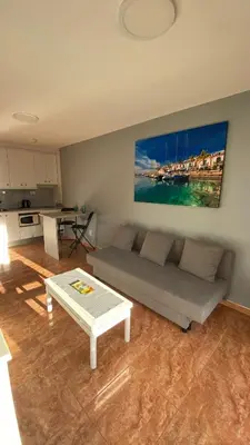 Una cocina o zona de cocina en Sea View Apartment in Patalavaca