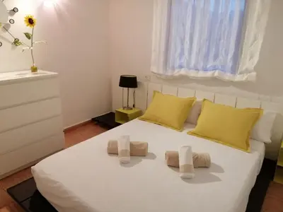 Cama o camas de una habitación en Bungalow Los Porches by SunHousesCanarias