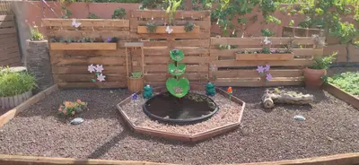 Jardín al aire libre en La Casita del Naranjo