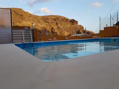 Piscina en o cerca de Dominos Apartment with heated pool by SunHousesCanarias