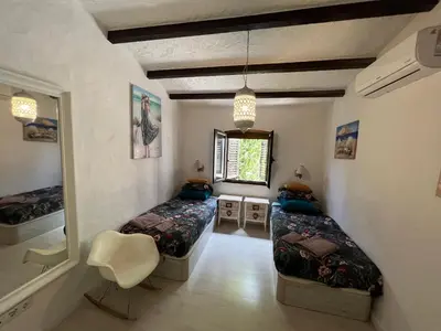 Cama o camas de una habitación en Panoramic Sea Views Apartment
