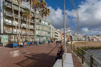 Vista general de Las Palmas de Gran Canaria o vista desde el apartamento