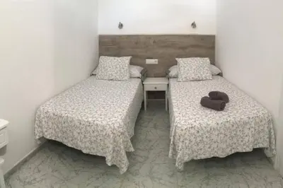 Cama o camas de una habitación en Estancia en Complejo Tamarán - Playa del Inglés